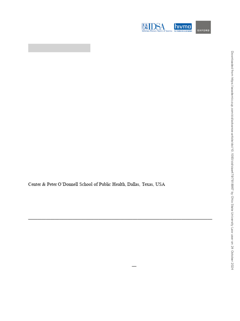 Idsa Hiv Prophylaxis Protocols