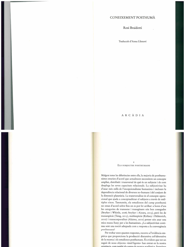 03 Rosi Braidotti SUBJECTES POSTHUMANS | PDF