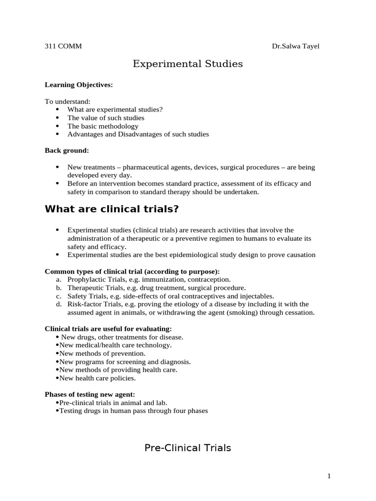 Clinical Trials: A Comprehensive Guide | PDF | Randomized Controlled ...
