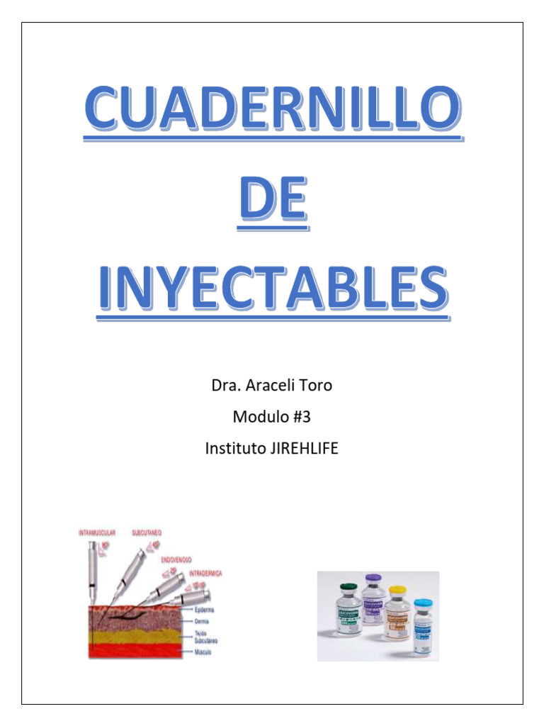 Técnicas de Inyección de Medicamentos | PDF | Inyección (medicina ...