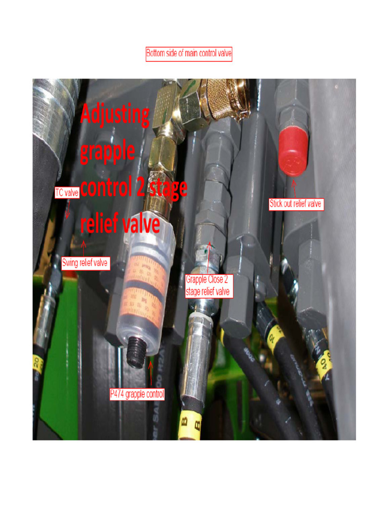 Adjusting grapple control 2 stage relief valve PDF