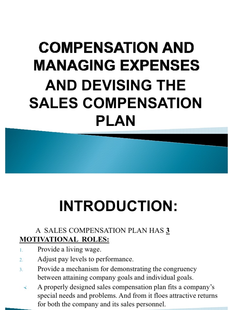 Sales Compensation Plan Examples | PDF | Expense | Employment