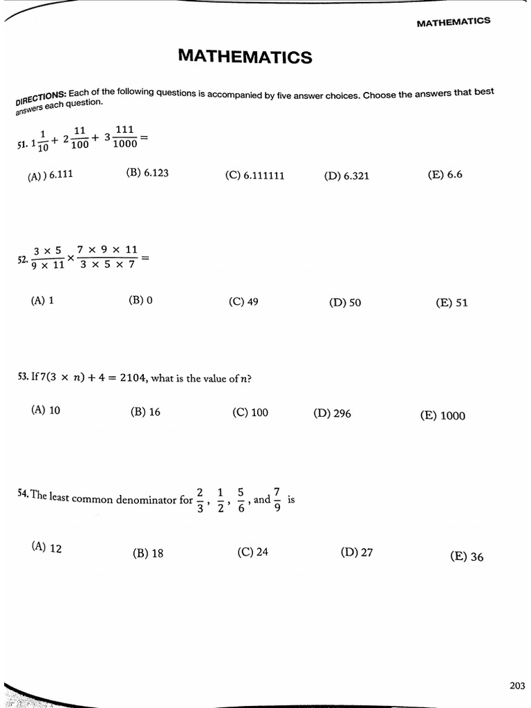 10 - 24 HSHS Prep Practice Test 2 MATH | PDF