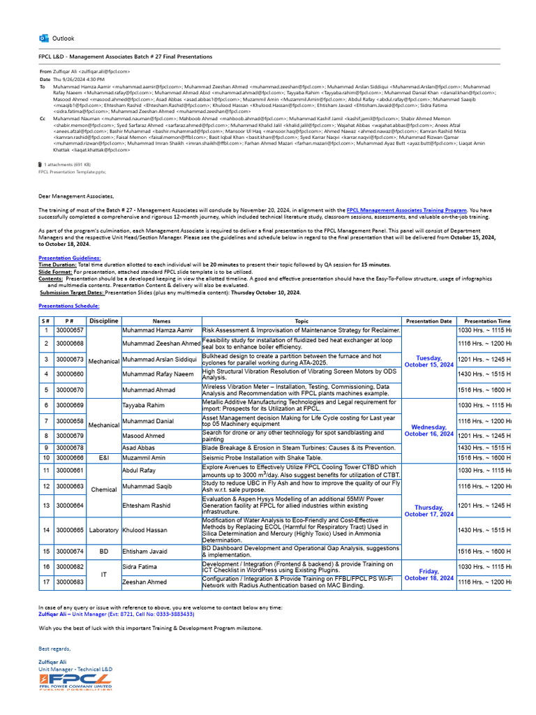 FPCL Management Associates Final Presentations | PDF | Human Resource ...