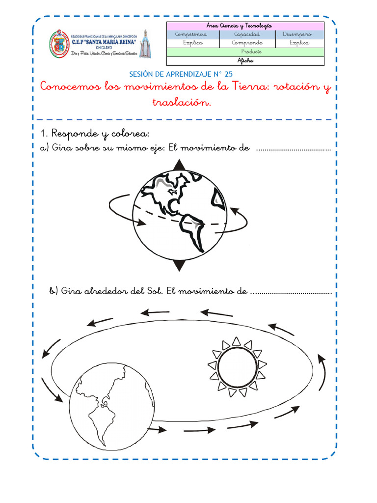 Movimientos de la Tierra para Niños | PDF