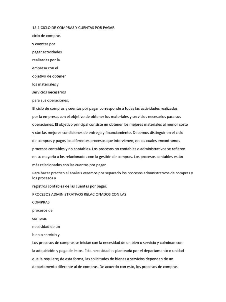 Ciclo de Compras y Cuentas por Pagar | PDF | Contabilidad | Business