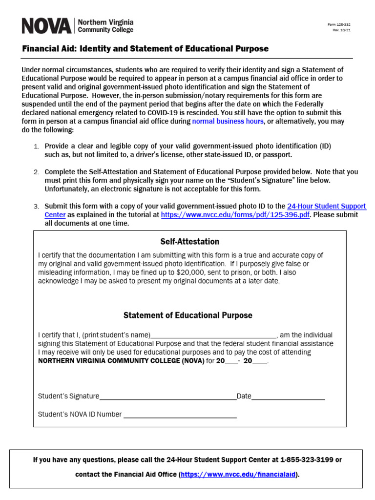 Educational Purpose Statement Instructions | PDF | Identity Document ...