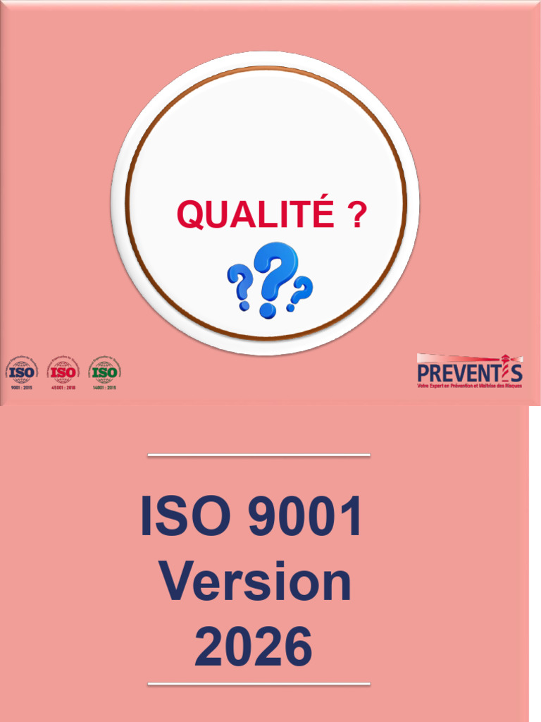ISO 9001 : Révisions 2026 à venir | PDF | Management de la qualité ...