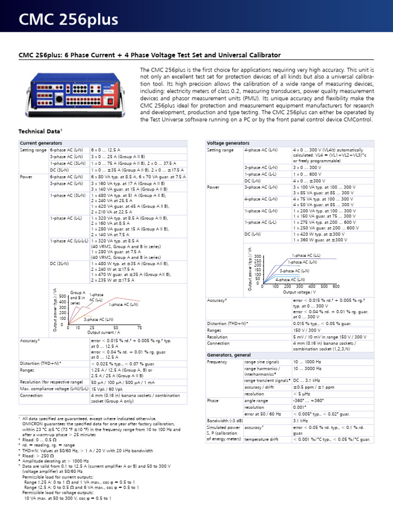 CMC 256plus: Precision Test Set & Calibrator | PDF | Alternating ...