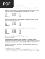 Bangladesh Income Tax Rates