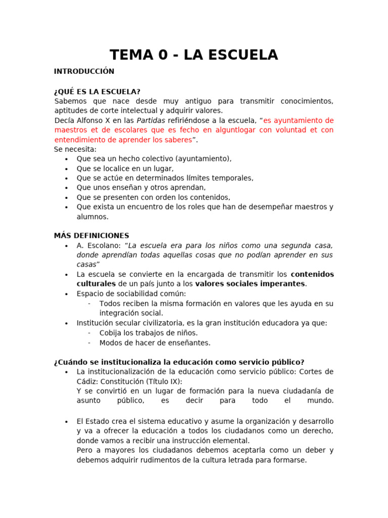 Historia y Función de la Escuela | PDF | Escuelas | Plan de estudios