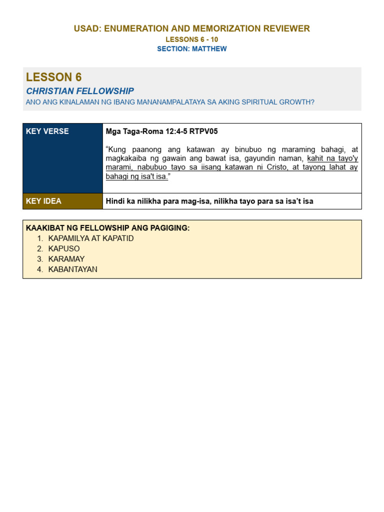 Enumeration Reviewer | PDF