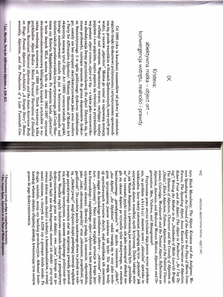 ''Abiektywna matka - abject art - konwergencja wstrętu, realności i ...