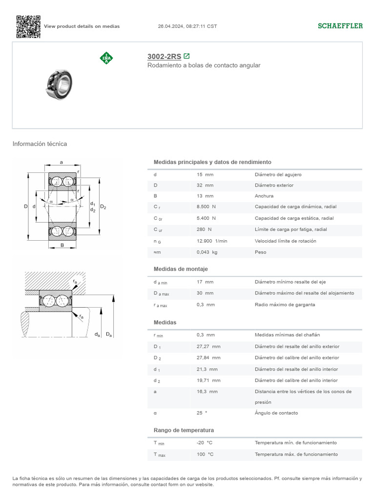 3002-2RS | PDF | Ingeniería mecánica