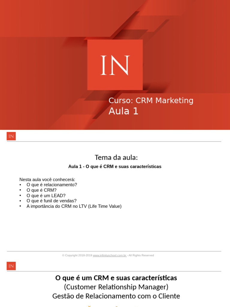 Aula 01 - CRM Marketing | PDF | Gestão de relacionamento com o cliente ...