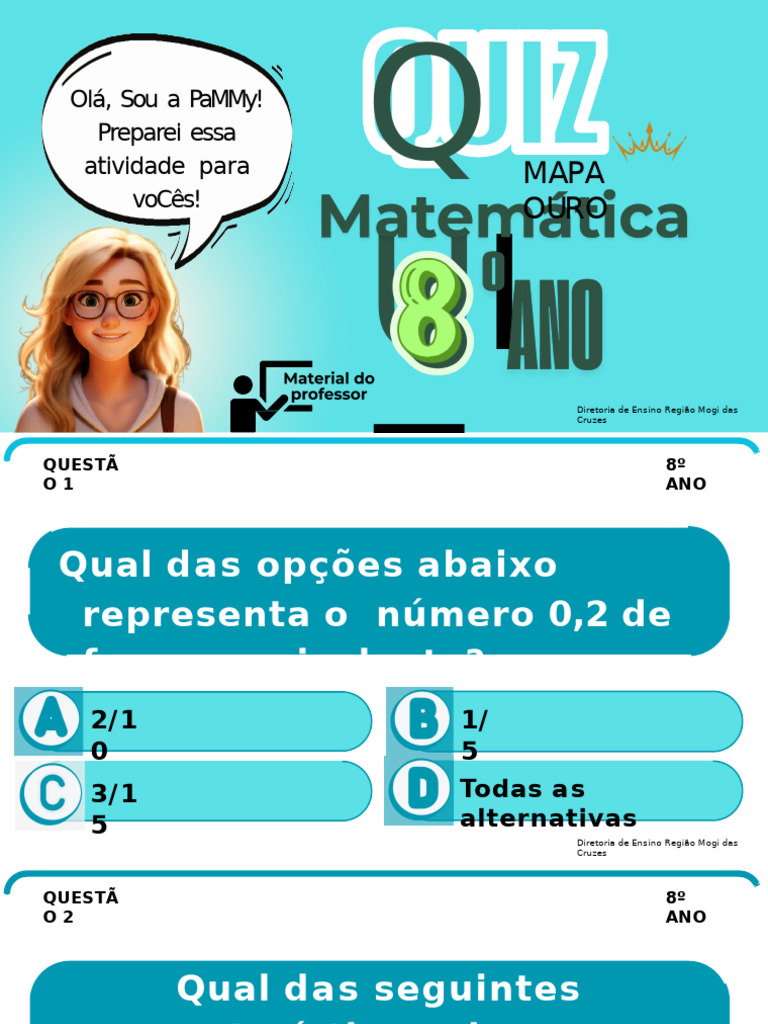Atividades de Matemática 8º Ano | PDF | Triângulo | Média