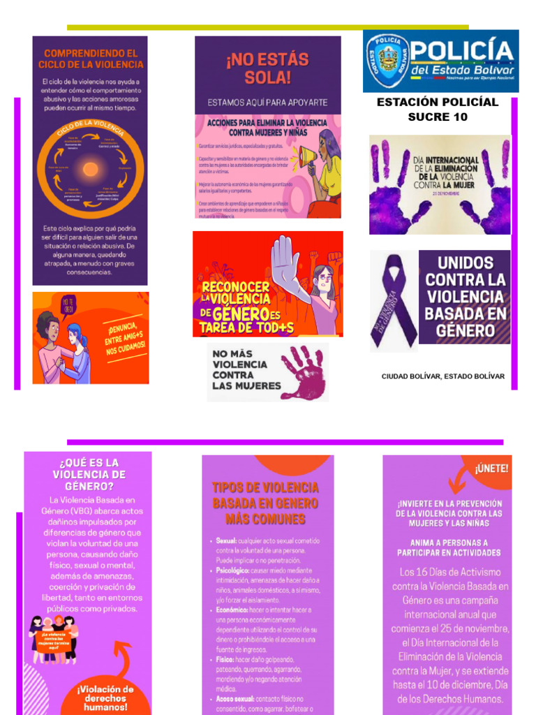 Triptico Sobre No A La Violencia de Genero | PDF