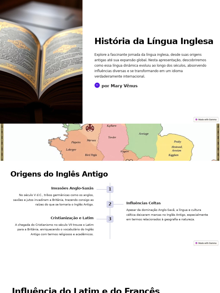 Evolução da Língua Inglesa | PDF | Língua inglesa | Anglo-saxões