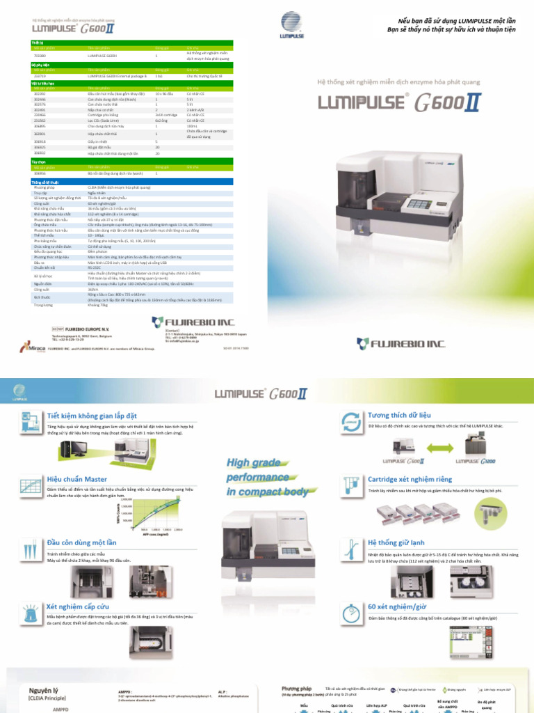Catalogue (VIET) May Mien Dich Lumipulse G600II | PDF