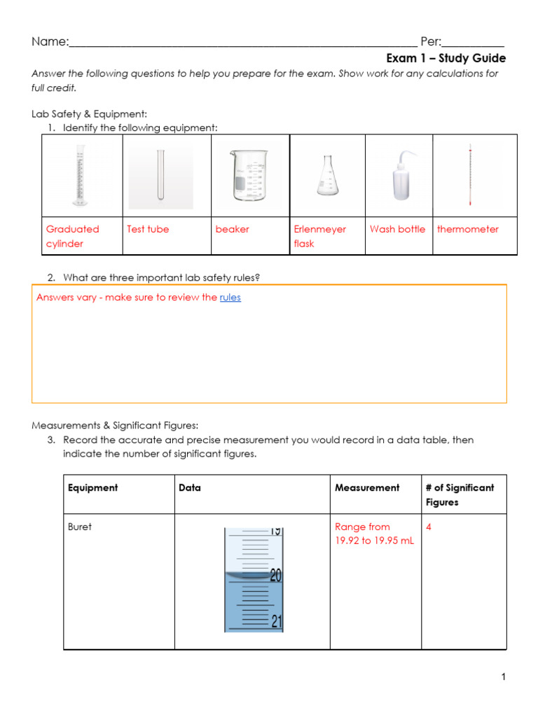 AK Exam+1+Study+Guide F24 | PDF | Gases | Transparent Materials