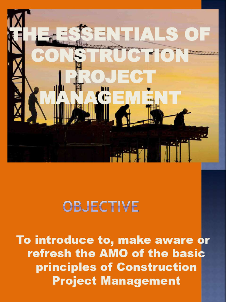 Essentials of Construction Management | PDF | Project Management | Risk