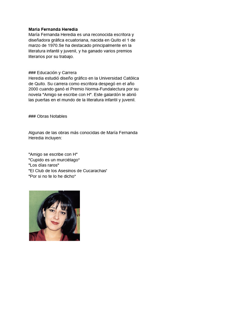 María F. Heredia: Literatura Infantil | PDF