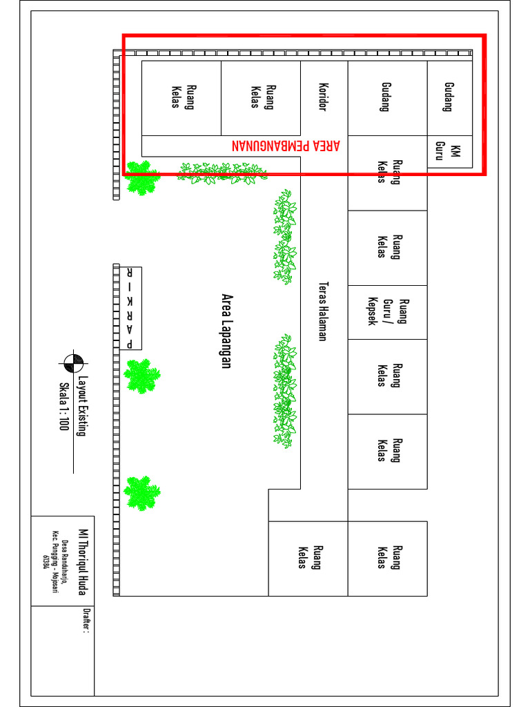 Layout Ruang Kelas MI Thoriqul Huda | PDF