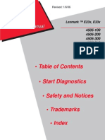 Table of Contents: Lexmark ™ E23x, E33x