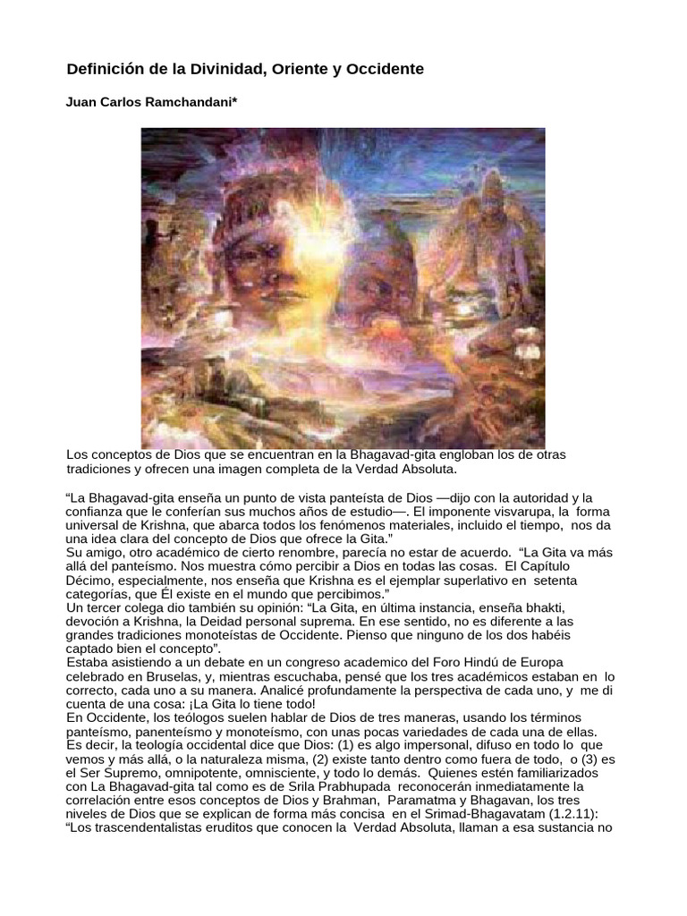 Divinidad Oriente Occidente | PDF | Panteísmo | Dios