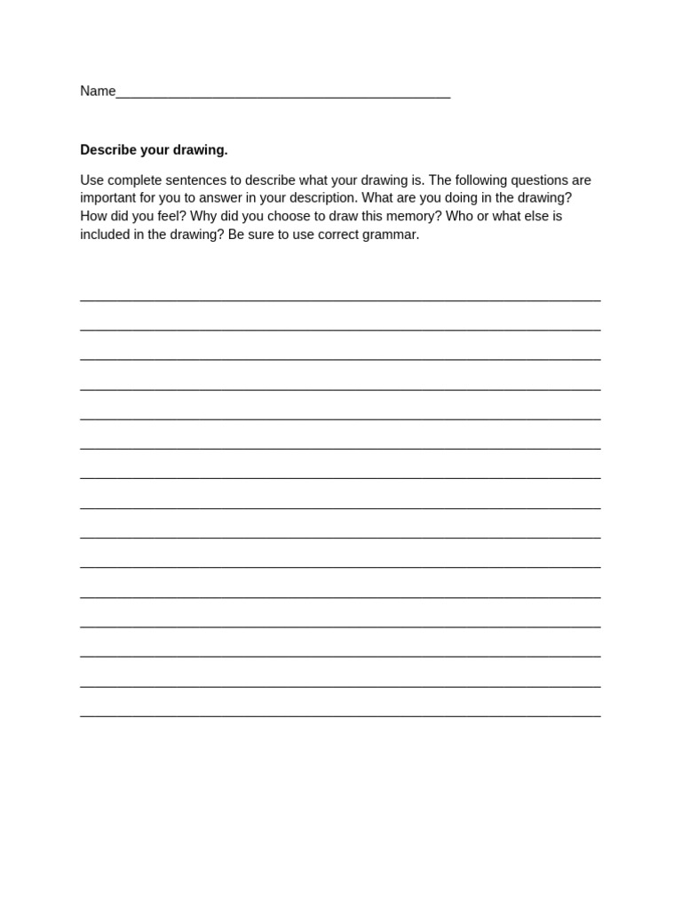Student Teaching Reading Observation Drawing Description | PDF