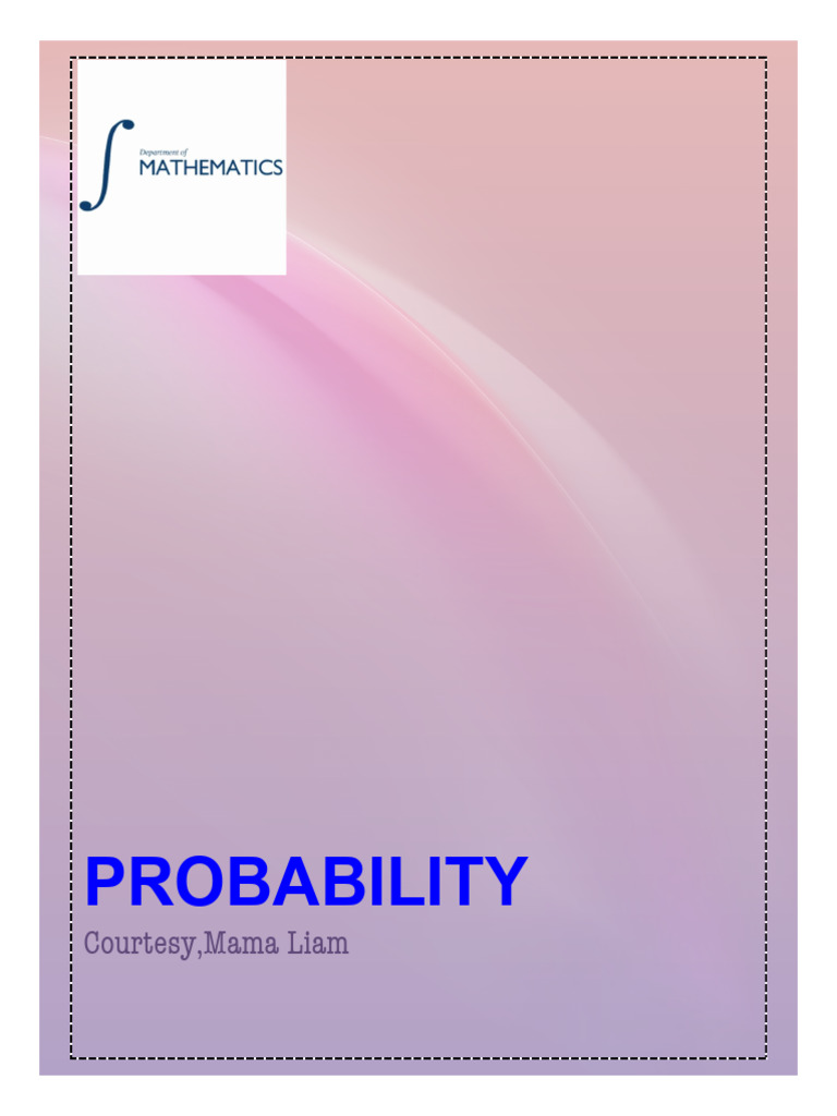 Form 3 Probability | PDF
