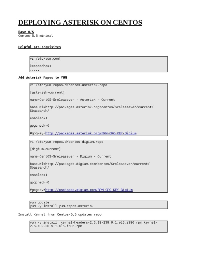 Installing Asterisk on CentOS 7 | PDF | Apache Http Server | Booting