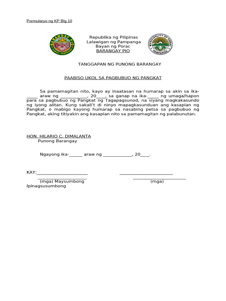 KP Form 10 | PDF