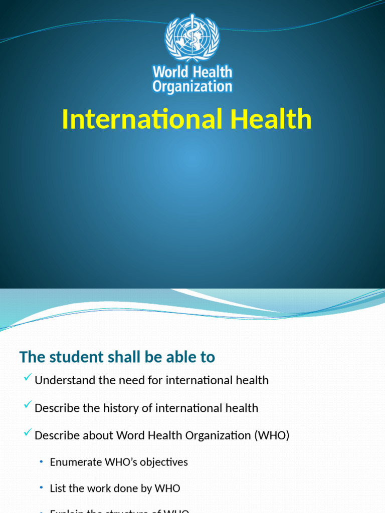 International Health | PDF | International Federation Of Red Cross And ...