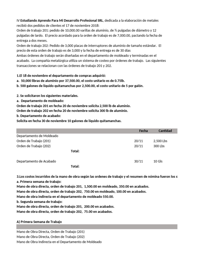 Ejercicio 4 Contabilidad de Costos | PDF | Economias