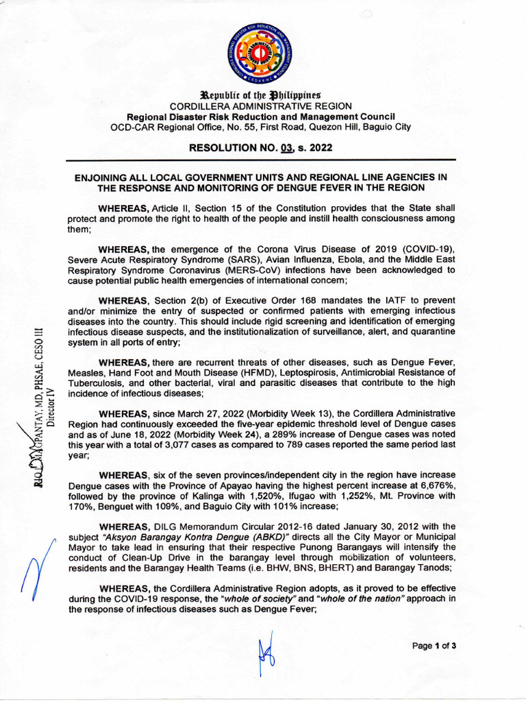 Resolution No. 03 s. 2022 Enjoiningg All Local Government Units and ...