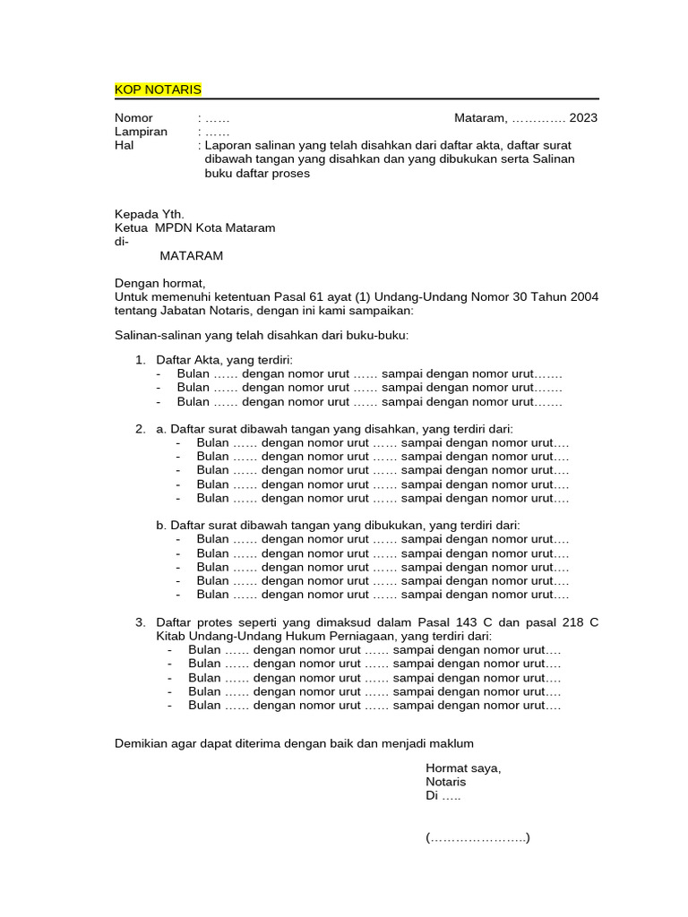 Laporan Notaris | PDF