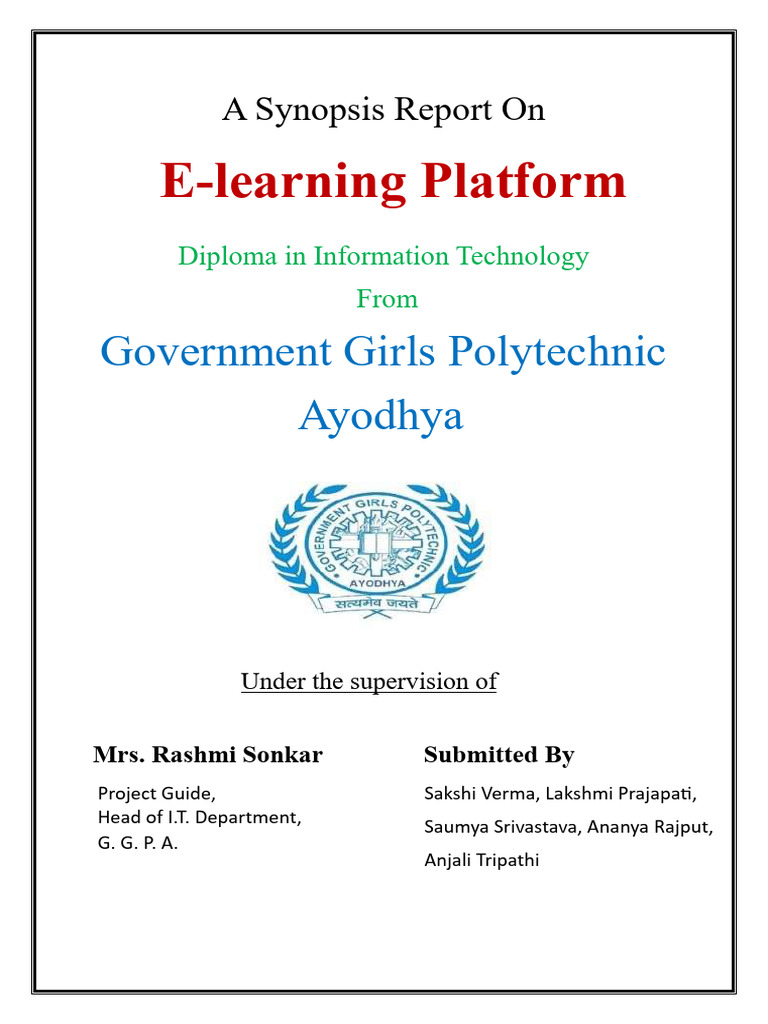 E-Learning Platform Project Overview | PDF | Educational Technology ...