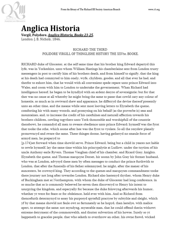 Anglica-Historia | PDF | Wars Of The Roses