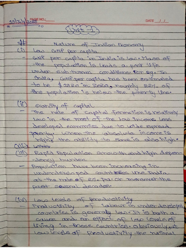 Indian Economy Notes | PDF