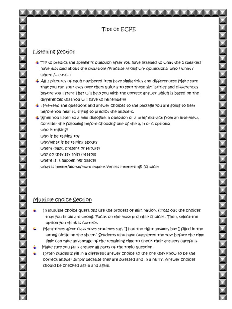 Tips on ecpe pdf