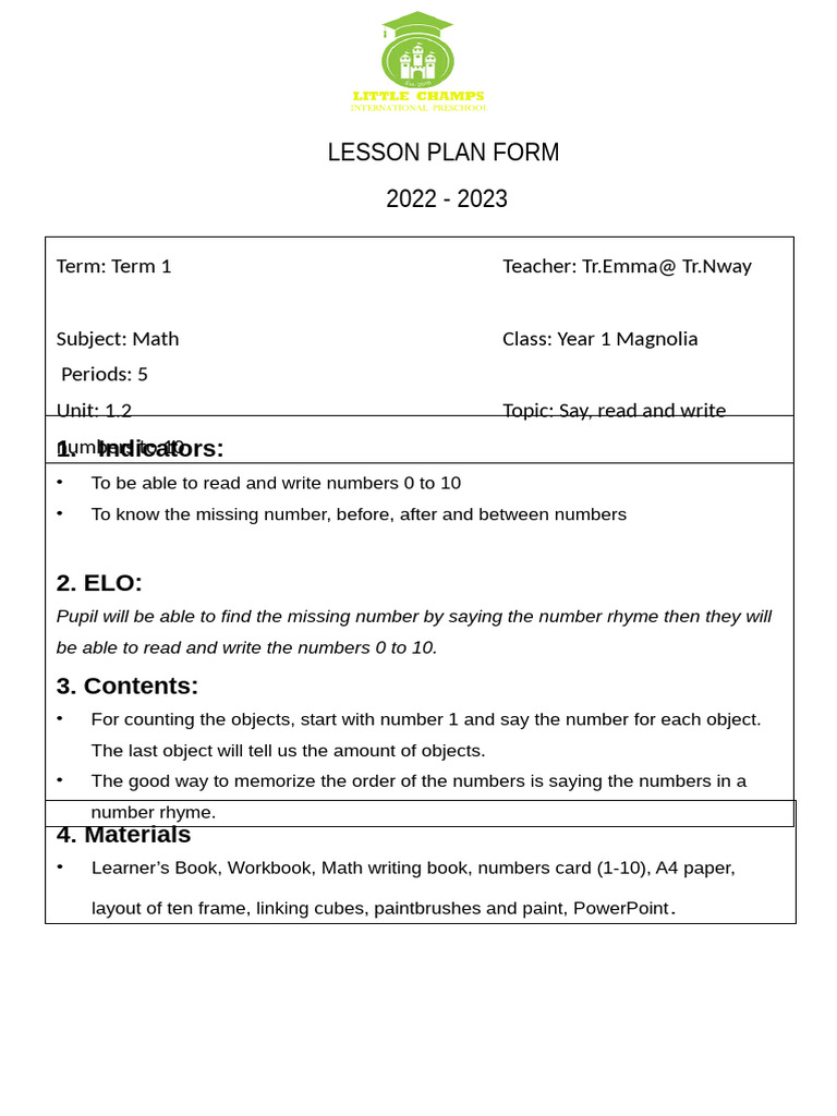 Update LP Maths Week 2 | PDF | Vocabulary | Teaching