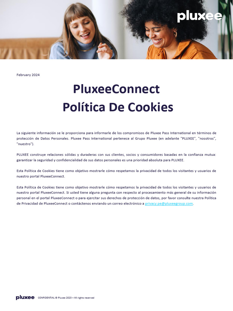 Política de Cookies de PluxeeConnect | PDF | Cookie HTTP | Aplicación movil