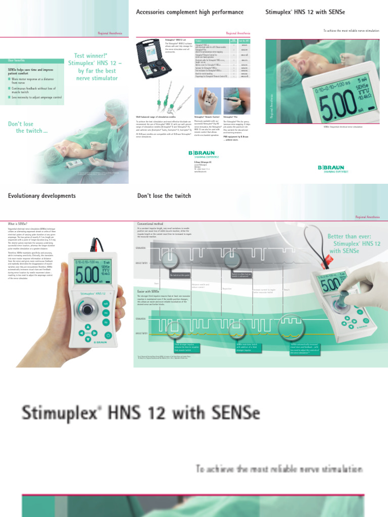 stimuplex-hns-12brosjyre | PDF | Senses | Anesthesia