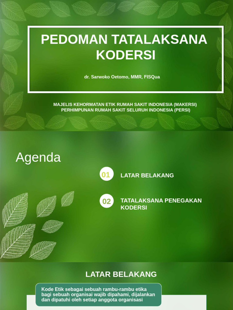 Pedoman Tatalaksana Penegakan Kodersi | PDF
