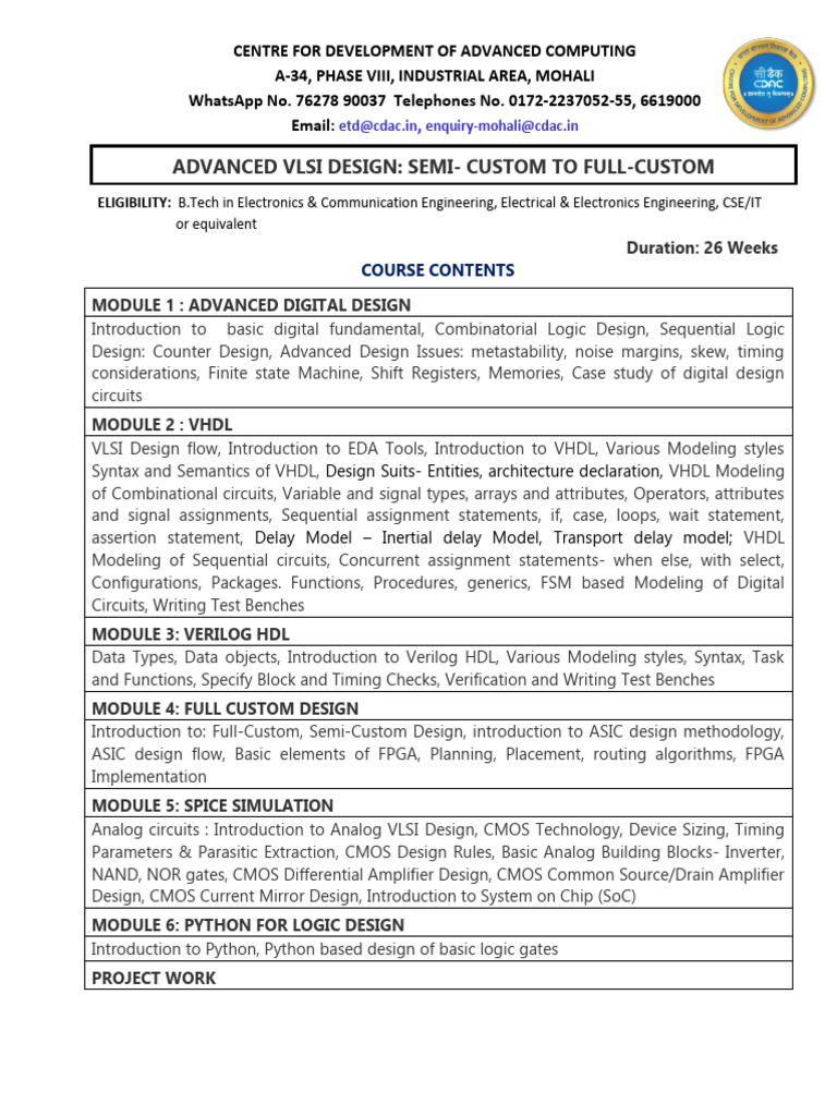 Advanced_VLSI_Design_2021 | PDF | Vhdl | Hardware Description Language