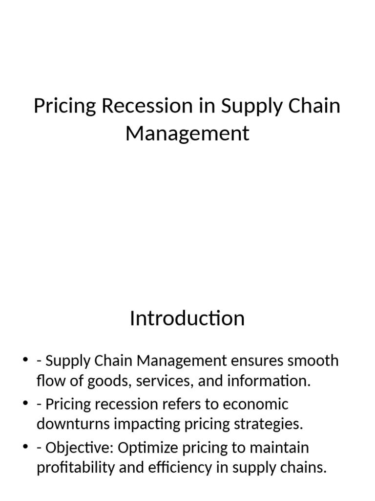 Optimizing Pricing in Supply Chains | PDF