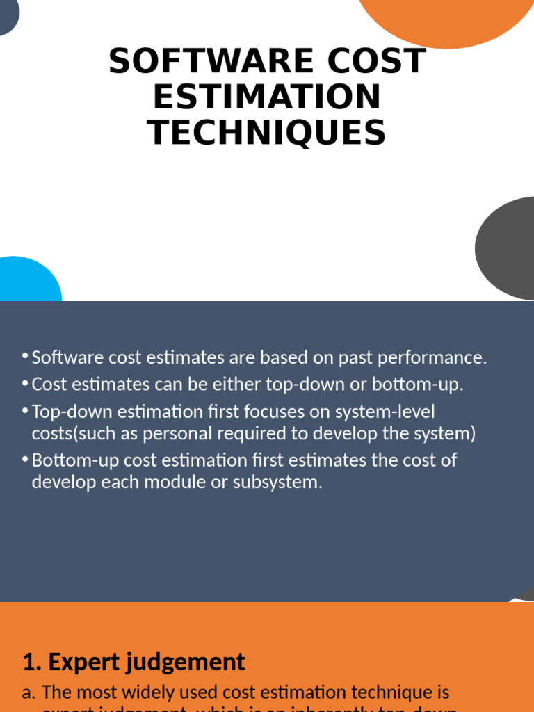 Software Cost Estimation Techniques | PDF | System | Software