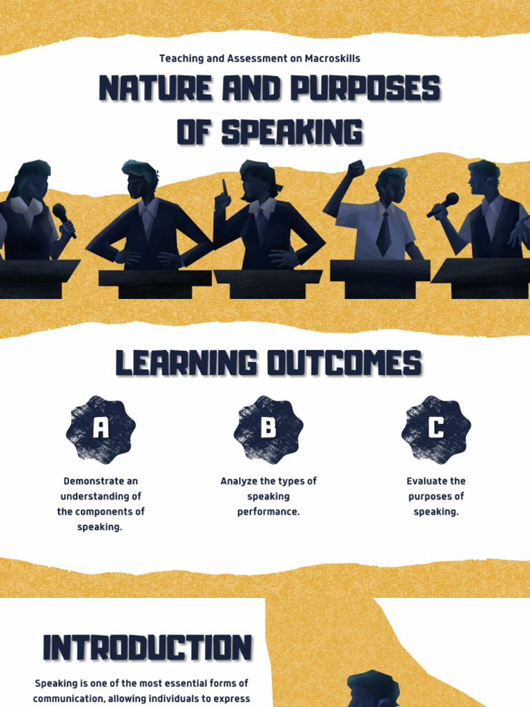 Nature and Purposes of Speaking | PDF