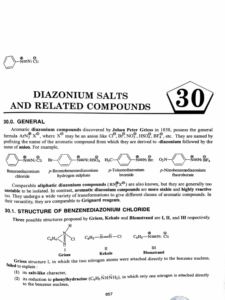 Diazonium Salts 1 | PDF | Amine | Chemical Substances